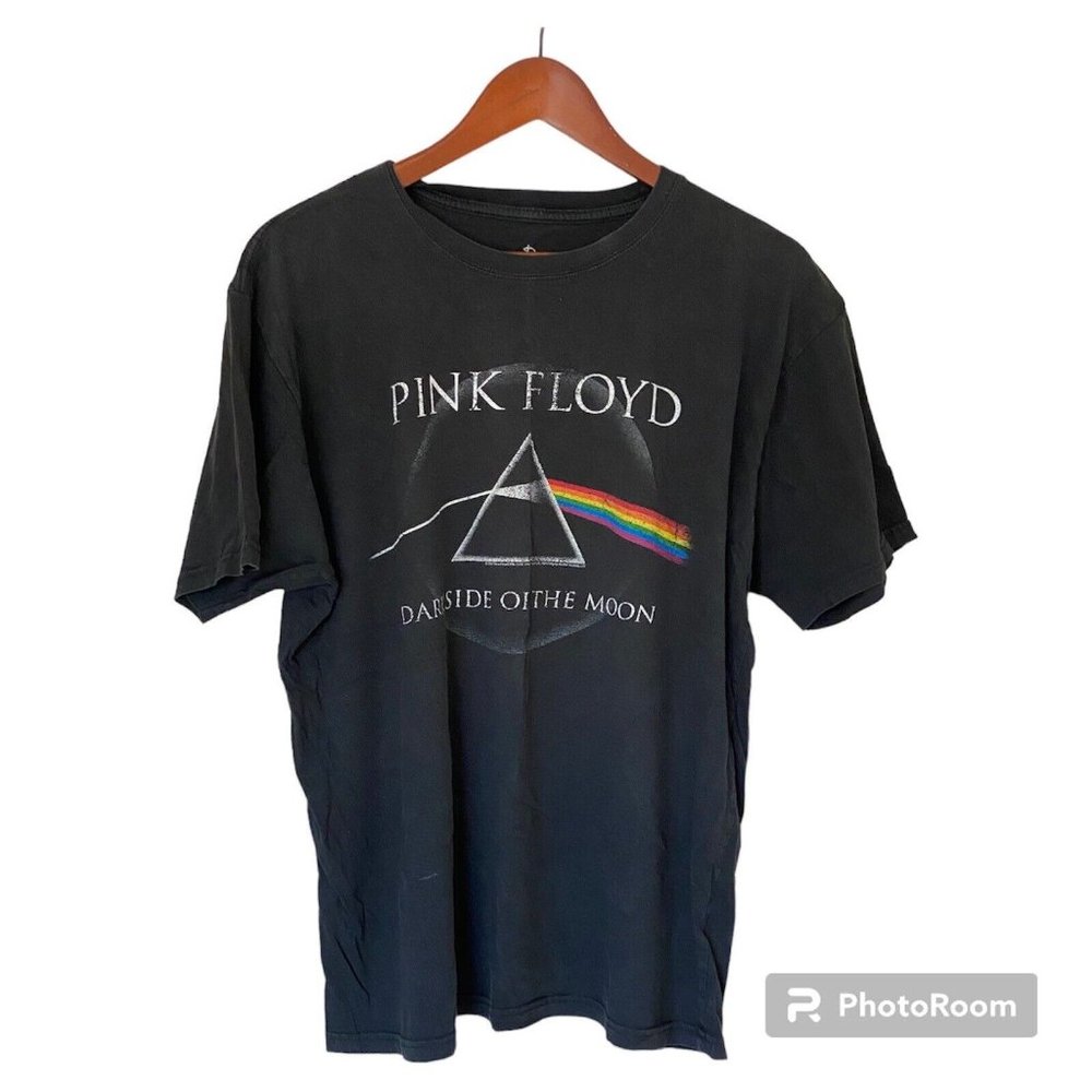 Pink Floyd Black T-Shirt Men's L Dark Side Of The Moon Music Band Rock & Roll